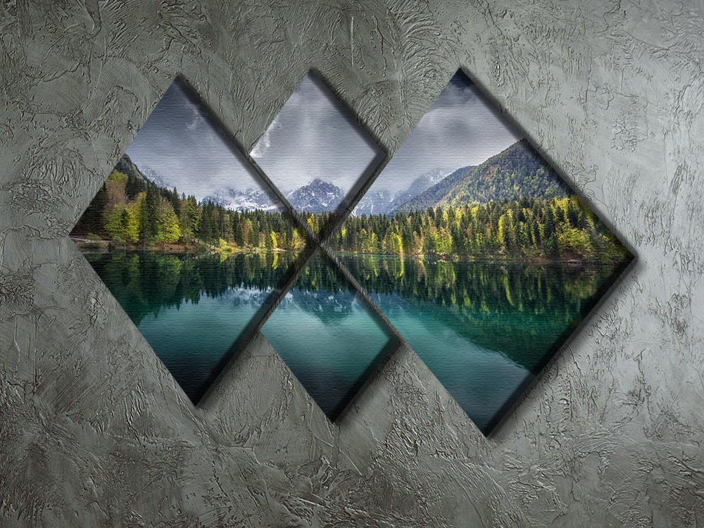 Moody Day 4 Square Multi Panel Canvas featuring four equal square sections with a harmonious design, perfect for modern decor.