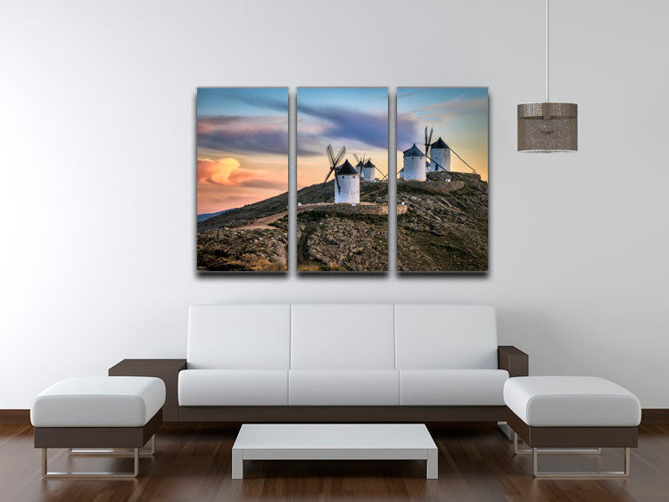 Molinos Al Viento 3 Split Panel Canvas Print showcasing a captivating design with three high-quality canvases.