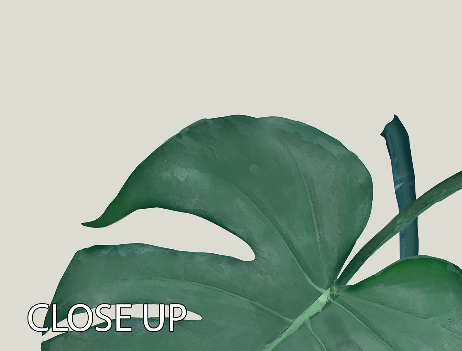 Monstera Aqua 06 3 Split Panel Canvas Print featuring vibrant green monstera leaves on a stylish canvas.