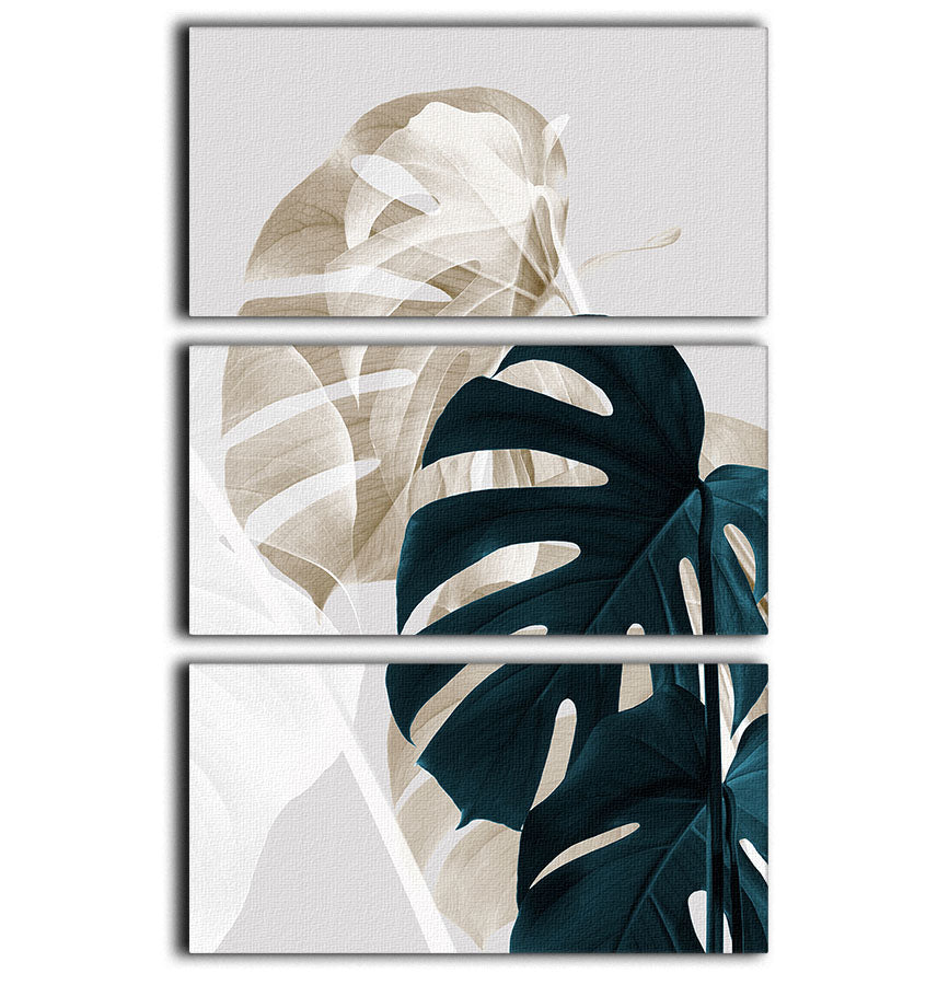 Monstera Creative 05 3 Split Panel Canvas Print featuring vibrant colors and modern design, perfect for home decor.