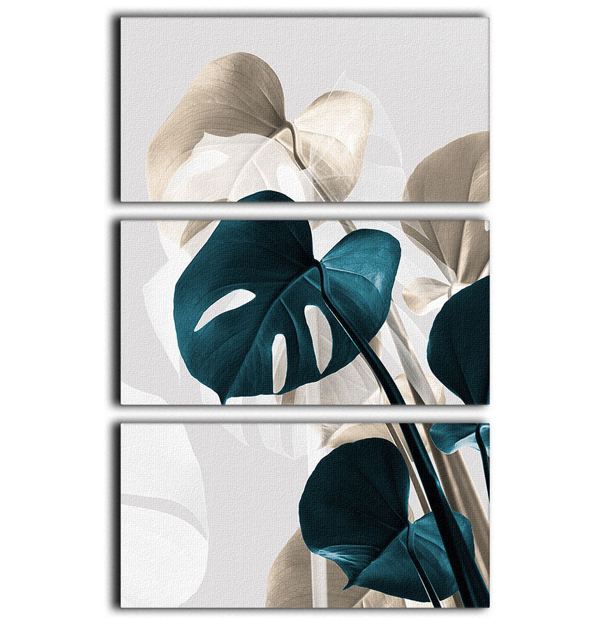 Monstera Creative 10 3 Split Panel Canvas Print showcasing vibrant colors and elegant design, perfect for home decor.