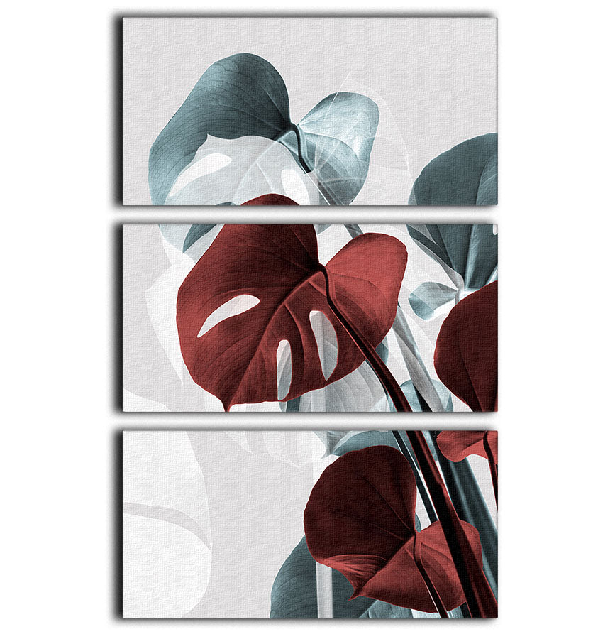 Monstera Creative 15 3 Split Panel Canvas Print showcasing vibrant colors and intricate designs, perfect for home decor.