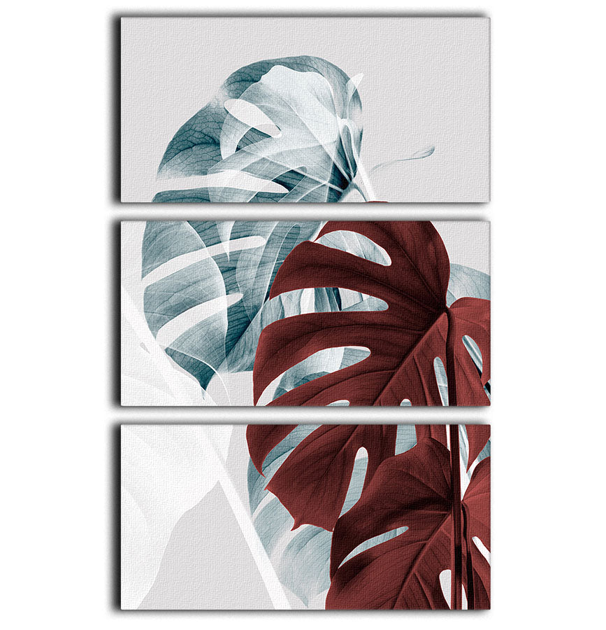 Monstera Creative 18 3 Split Panel Canvas Print featuring vibrant colors and intricate designs, perfect for home decor.