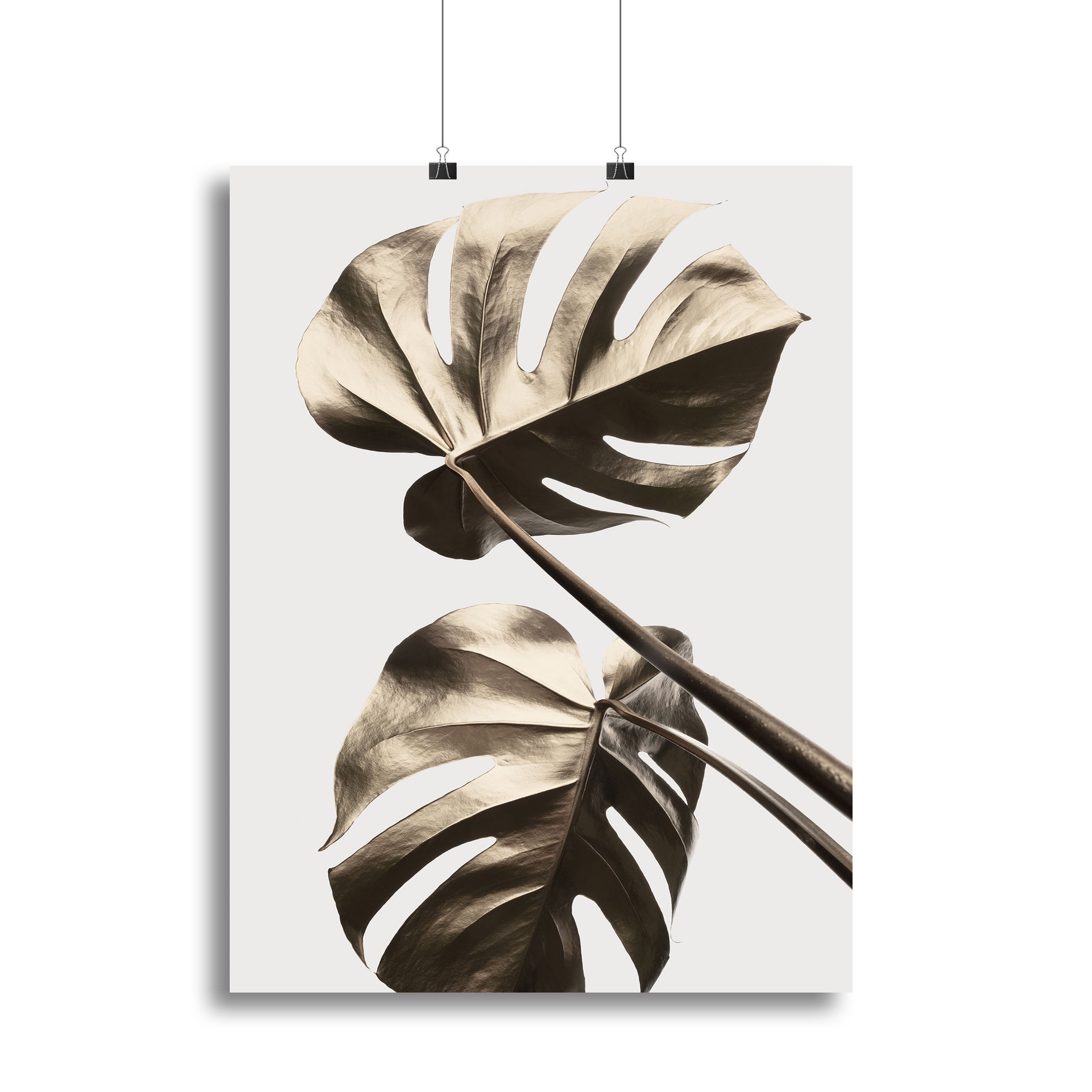 Monstera Gold 08 canvas print featuring vibrant gold tones and intricate leaf designs, perfect for modern decor.
