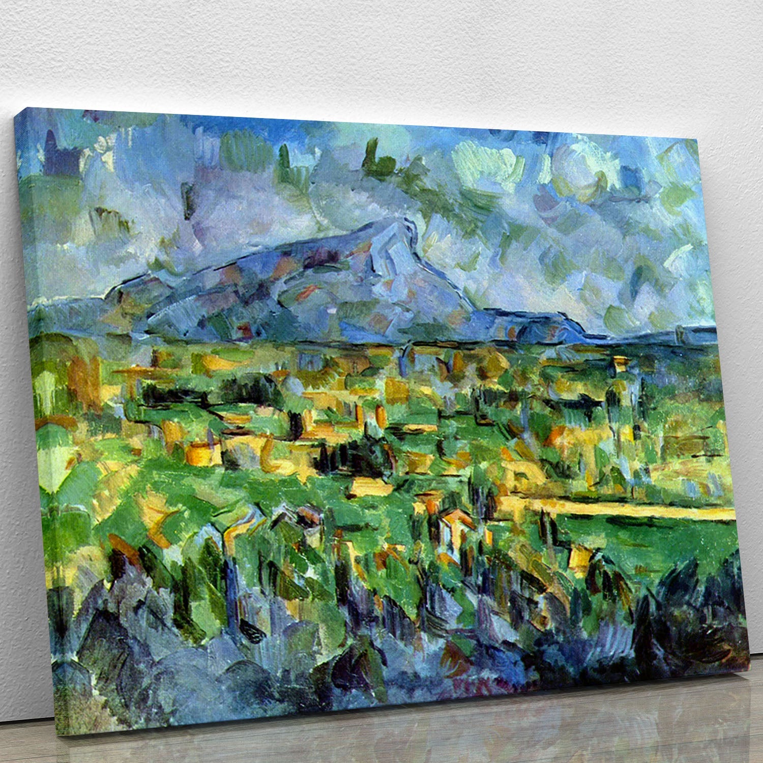 Mont Sainte-Victoire by Cezanne canvas print showcasing vibrant colors and intricate details, perfect for home decor.