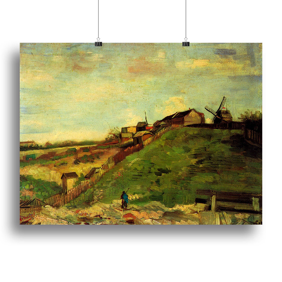 Montmartre Quarry the Mills by Van Gogh canvas print showcasing vibrant colors and intricate details.