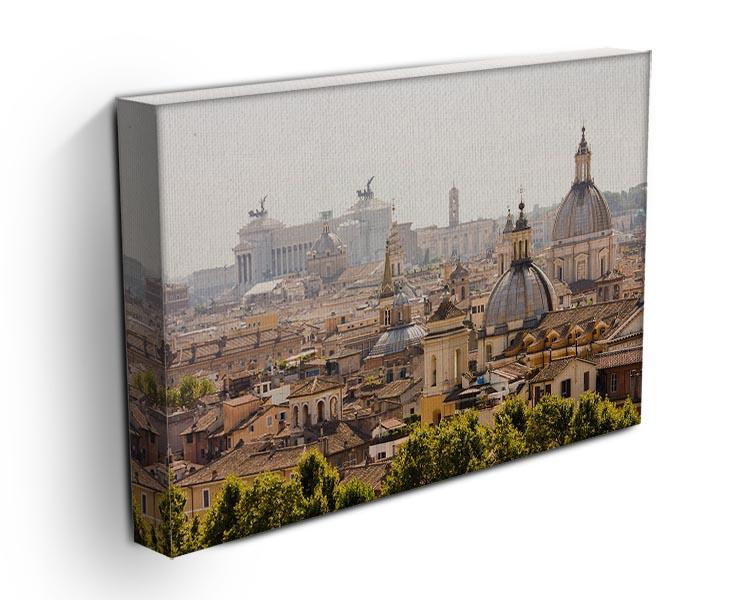 A stunning canvas print featuring a monument and several domes, showcasing intricate architectural details and vibrant colors.