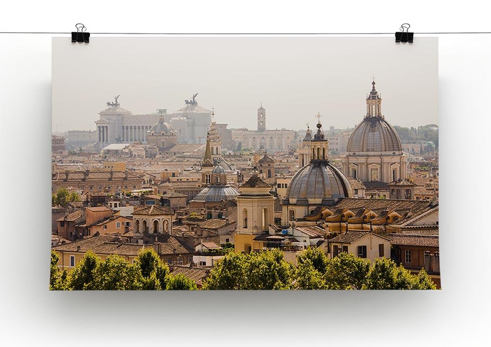 A stunning canvas print featuring a monument and several domes, showcasing intricate architectural details and vibrant colors.