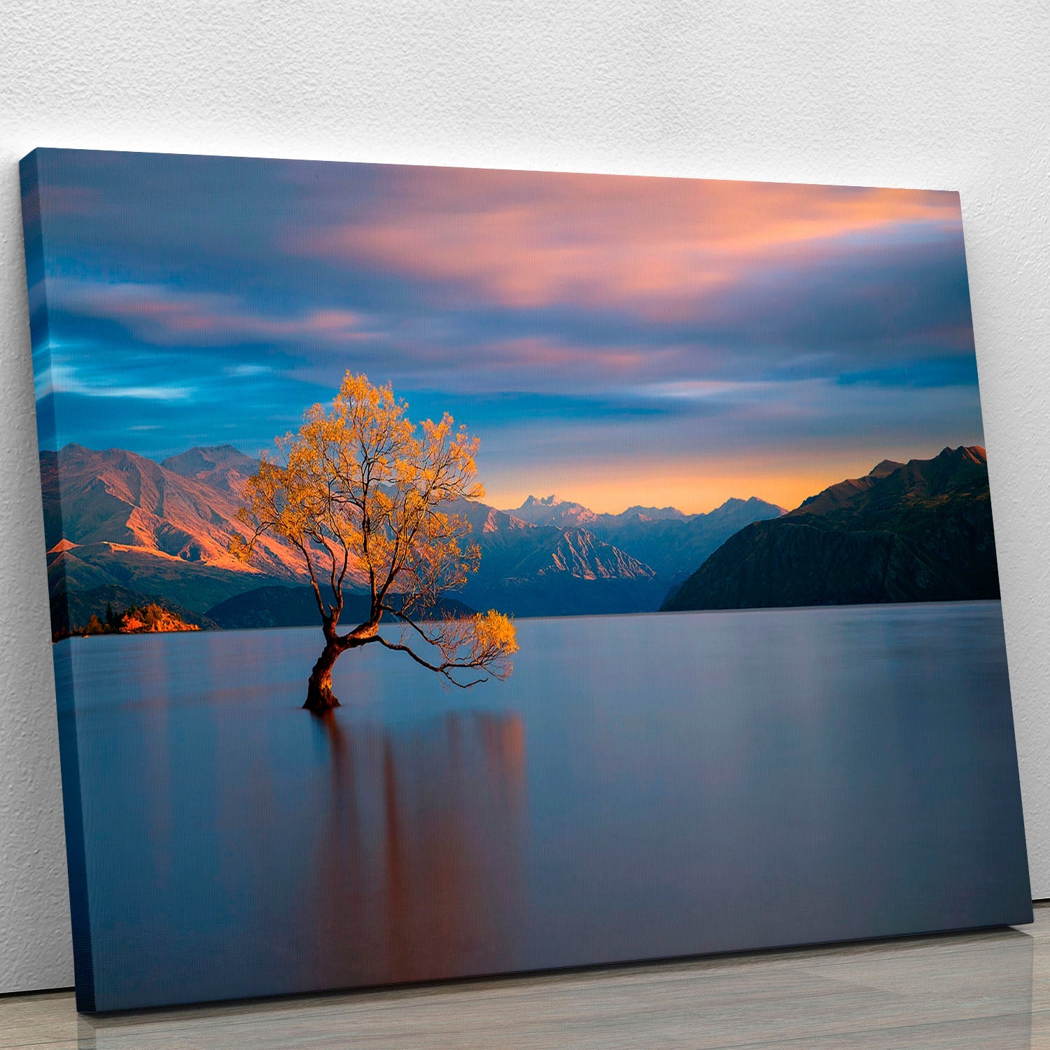 A beautiful Morning Glow Canvas Print showcasing soft hues of sunrise, perfect for home or office decor.