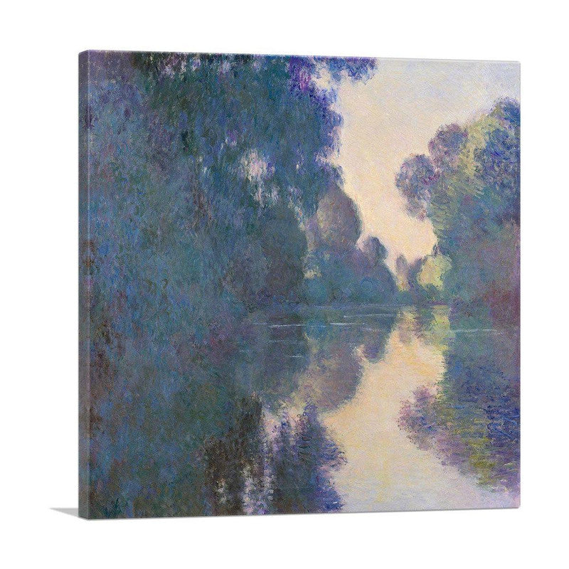 Canvas print of 'Morning on the Seine near Giverny 1897', showcasing serene river landscape with vibrant colors.