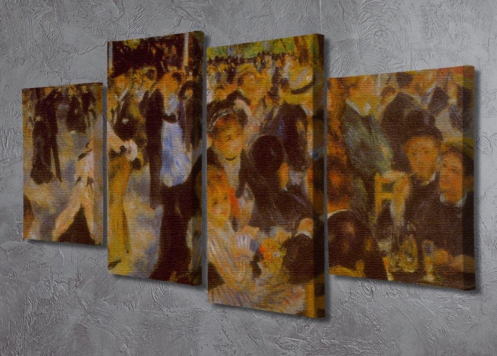 Moulin Galette by Renoir 4 Split Panel Canvas showcasing vibrant colors and dynamic design across four panels.