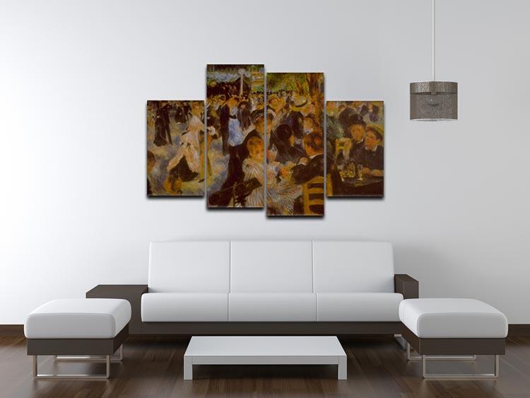 Moulin Galette by Renoir 4 Split Panel Canvas showcasing vibrant colors and dynamic design across four panels.