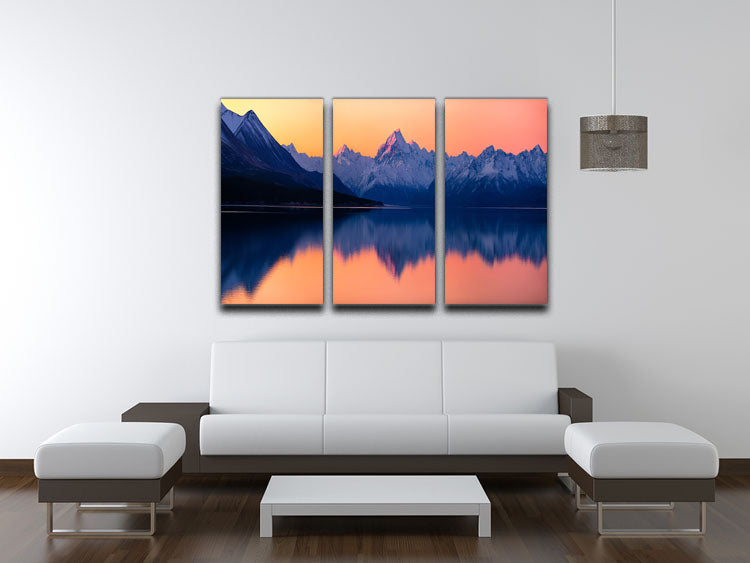 A beautiful 3-panel canvas print depicting Mount Cook in New Zealand, showcasing stunning natural scenery.