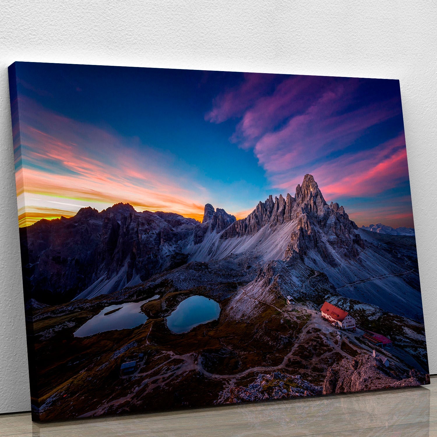 A beautiful mountainscape canvas print showcasing majestic mountains and serene landscapes, perfect for home or office decor.