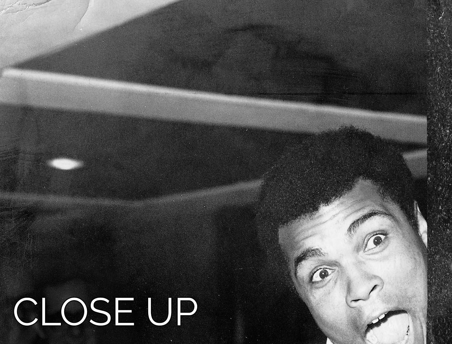 Muhammad Ali larking about at Heathrow, displayed in a stunning 3-panel canvas print, showcasing vibrant colors and dynamic composition.