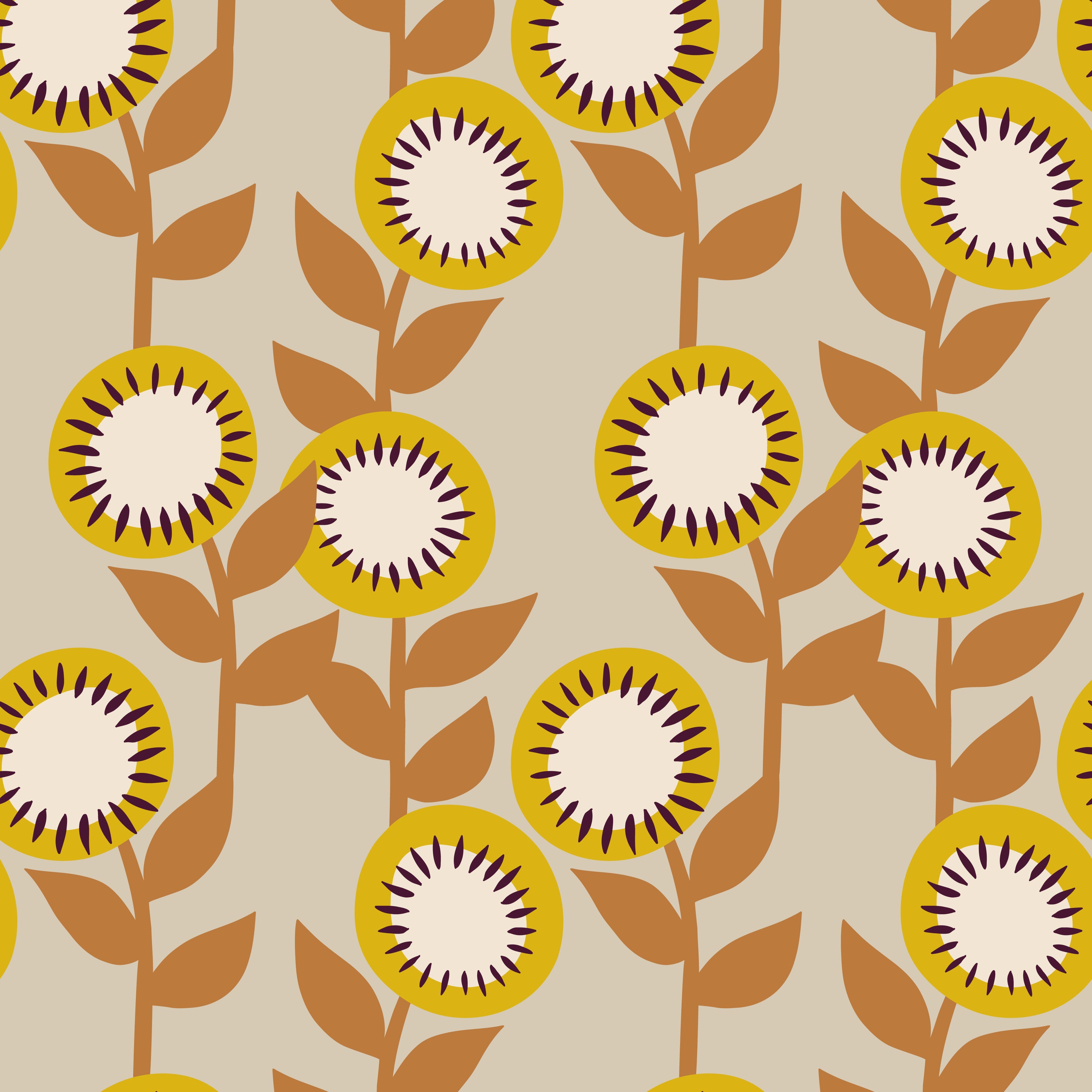 Mums the Word Wallpaper featuring a modern design with vibrant colors and bold patterns, perfect for home decor.