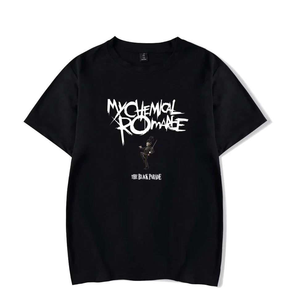 Stylish My Chemical Romance T-shirt for men and women, featuring a geometric pattern and scoop neck design, perfect for summer fashion.