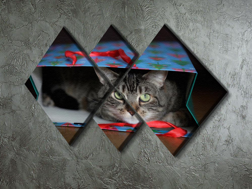 A beautifully arranged 4-square multi panel canvas artwork featuring vibrant colors and intricate designs, perfect for home decor.