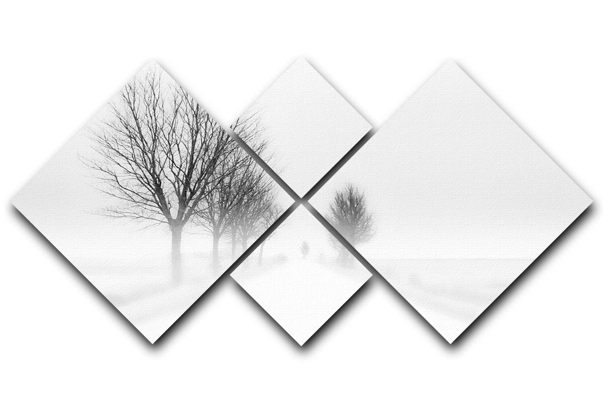 My Tiny World 4 Square Multi Panel Canvas featuring four equal square sections, creating a cohesive and vibrant artwork for home decor.