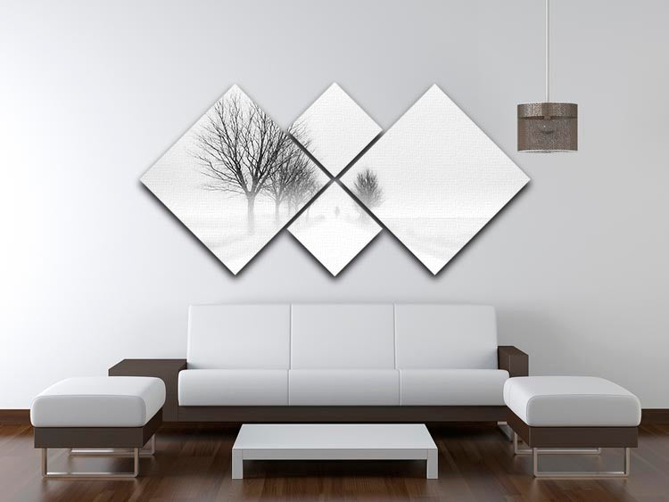 My Tiny World 4 Square Multi Panel Canvas featuring four equal square sections, creating a cohesive and vibrant artwork for home decor.