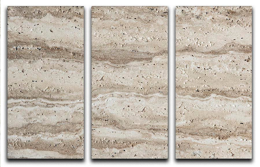 Natural Grey Textured Stone 3 Split Panel Canvas Print showcasing three panels with a sophisticated design.