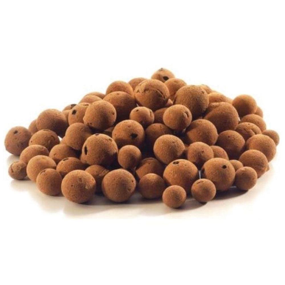 Organic Hydro Clay Balls in resealable bags, showcasing premium quality expanded clay spheres for hydroponic gardening.