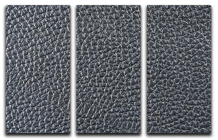 Natural black leather 3-panel canvas print showcasing elegant design for home decor.