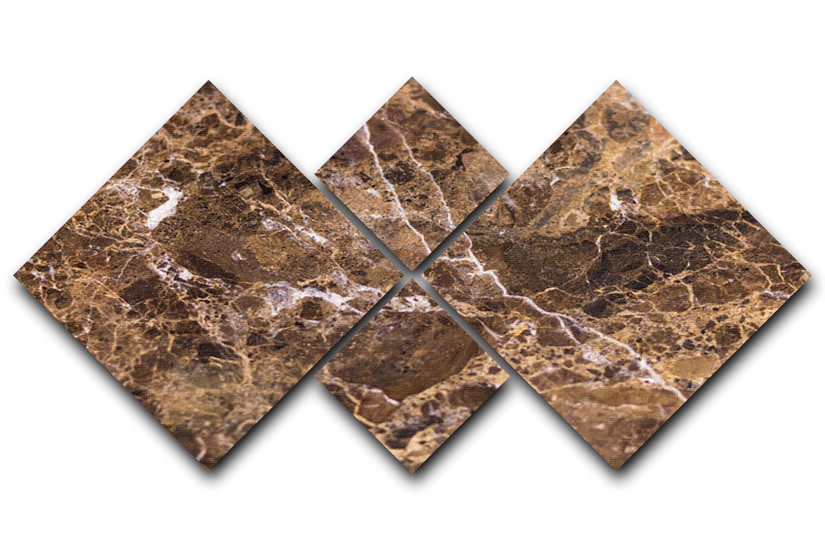 Natural Stone 4 Square Multi Panel Canvas artwork featuring four equal panels with a harmonious design.