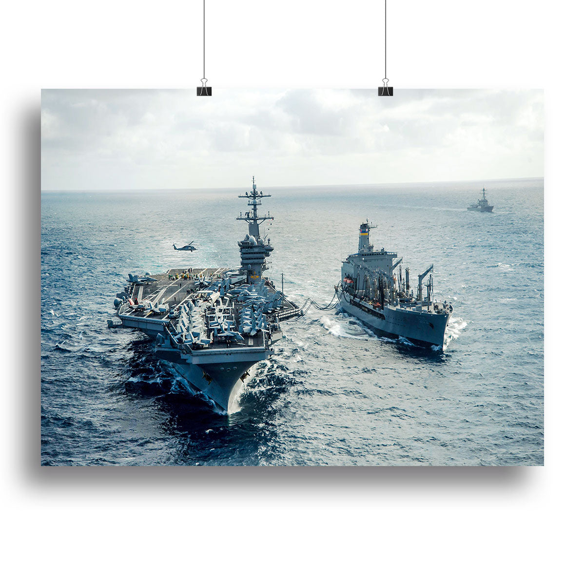 Navy crossing the ocean canvas print showcasing serene ocean waves and a tranquil sky, perfect for home or office decor.