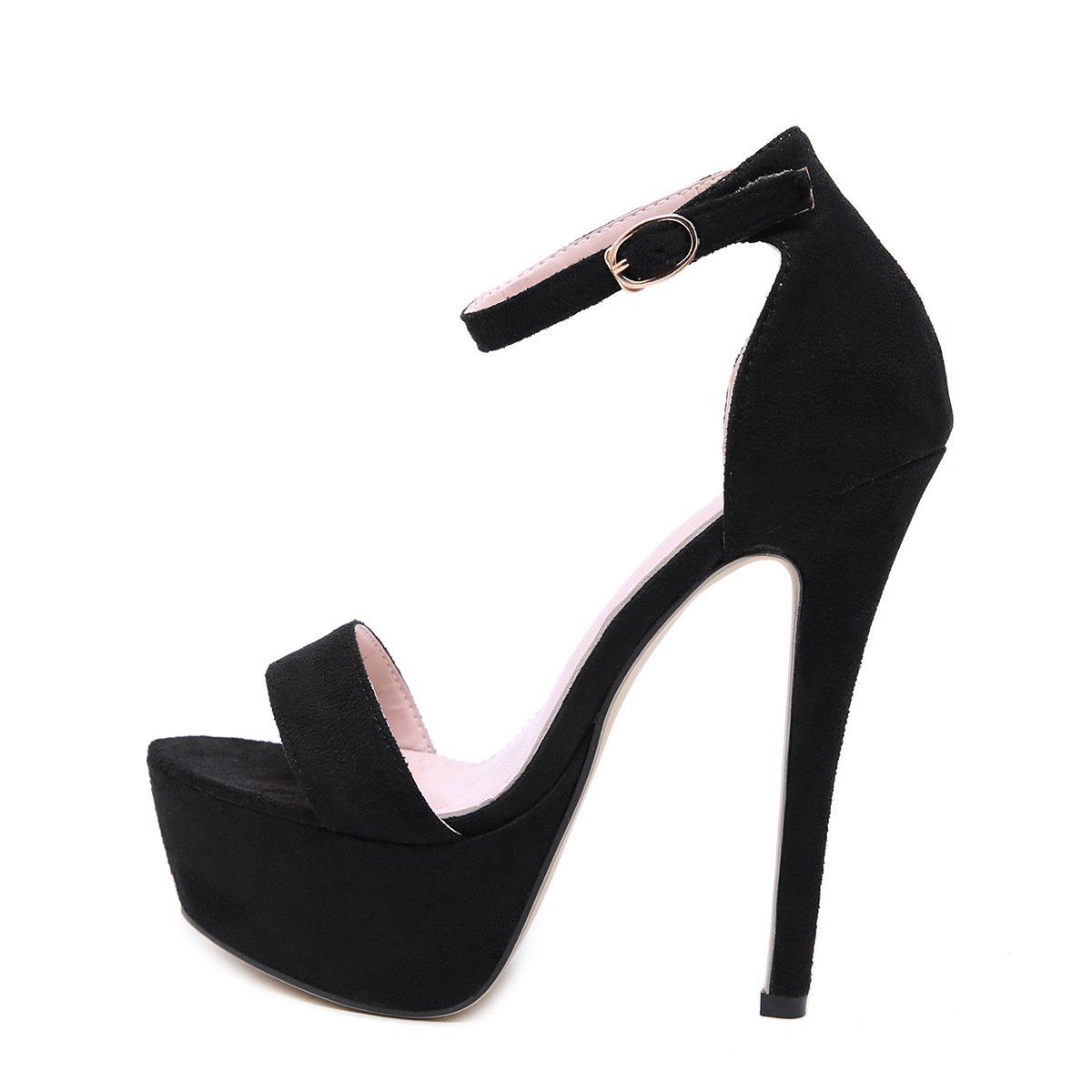 NEW 14.5CM Platform High Heels Sandals featuring a sexy ankle strap and open design, perfect for summer occasions.