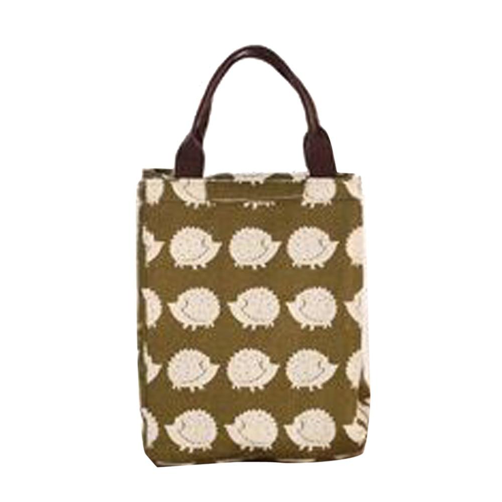 Stylish New Fashion Portable Lunch Bag made of canvas with insulated aluminum lining, perfect for picnics and daily meals.