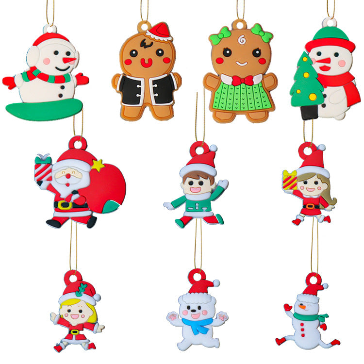 Gingerbread Man Christmas Tree Decoration, featuring a cute design made from PVC soft glue, perfect for festive holiday decor.