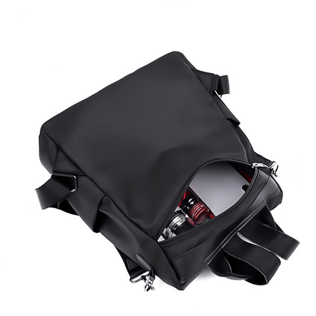 New Women's Anti-theft Backpack in solid color, made of durable Oxford cloth, featuring soft straps and spacious compartments for school and travel.