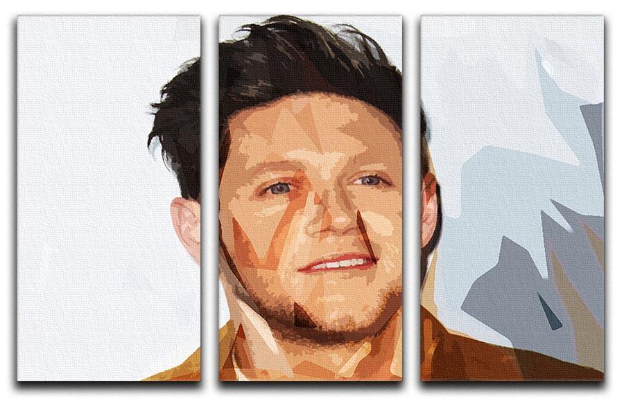 Niall Horan Pop Art 3 Split Panel Canvas Print featuring vibrant colors and artistic design, perfect for home decor.
