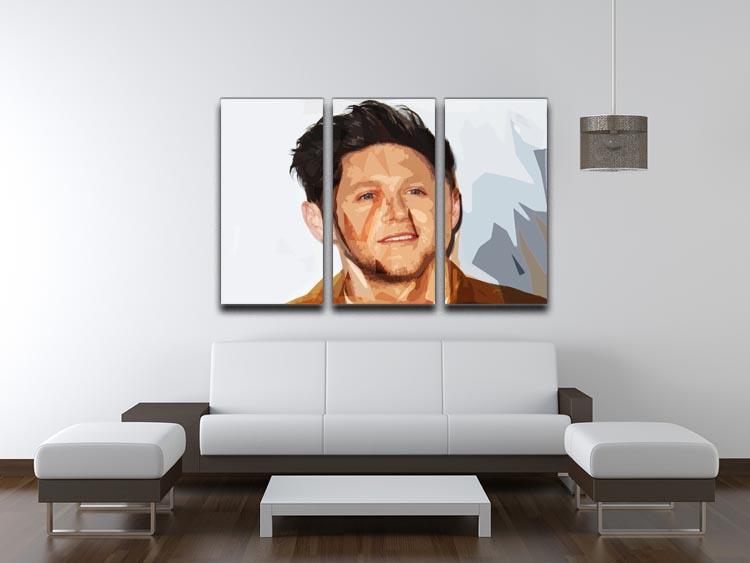 Niall Horan Pop Art 3 Split Panel Canvas Print featuring vibrant colors and artistic design, perfect for home decor.