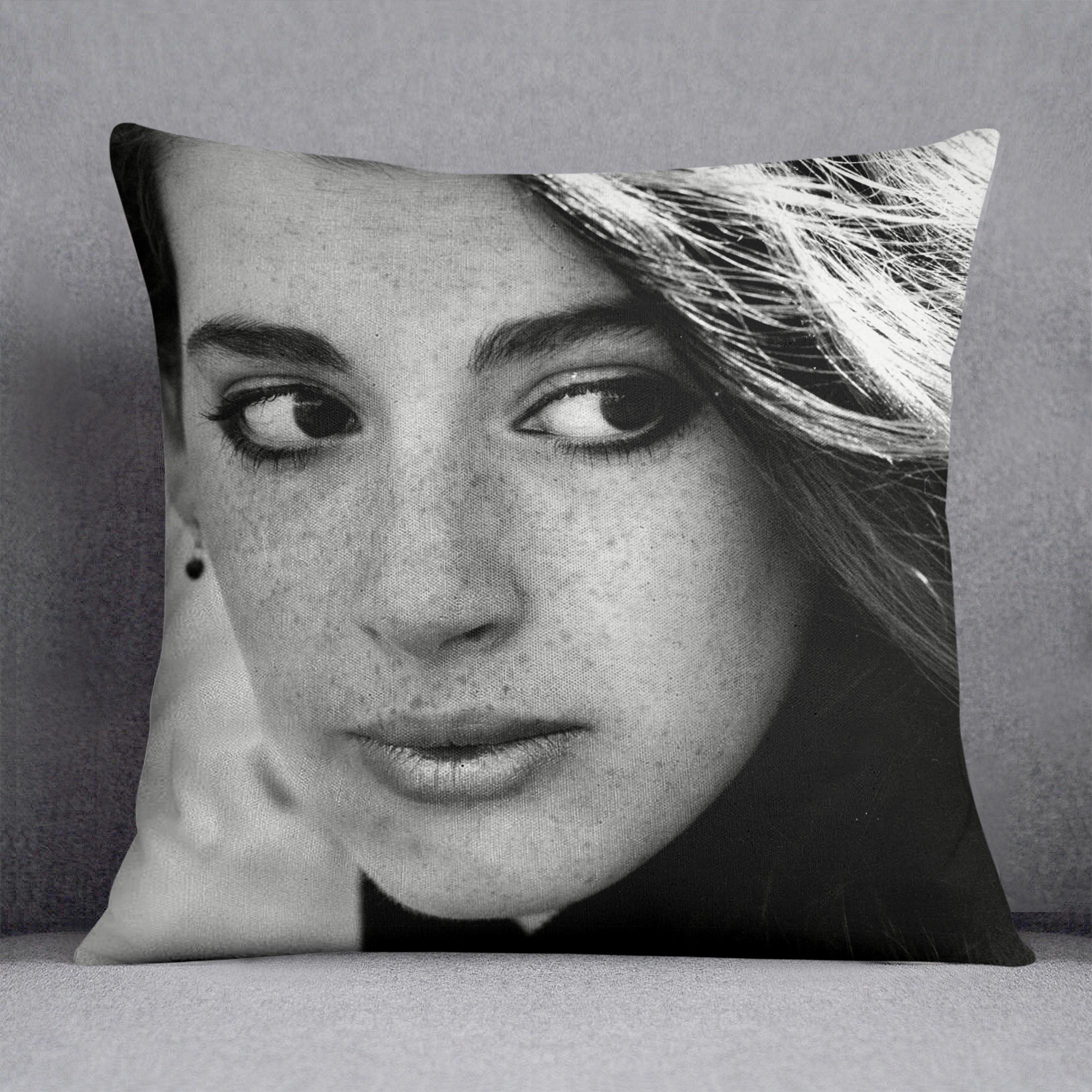 Nigella Lawson 1983 Cushion featuring vibrant abstract designs on luxurious vegan faux suede, perfect for home decor.