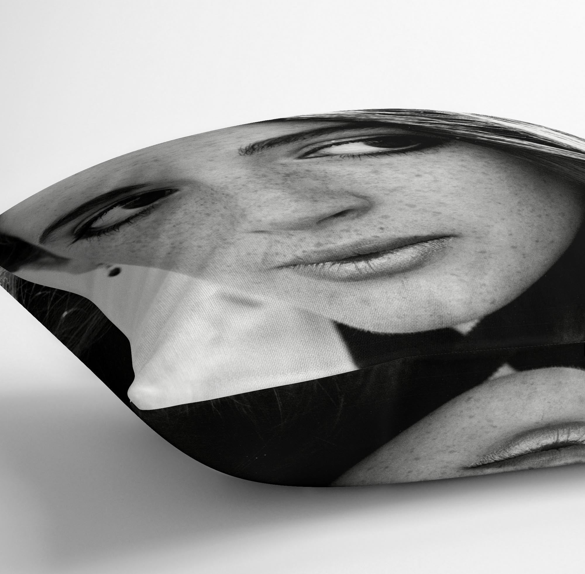 Nigella Lawson 1983 Cushion featuring vibrant abstract designs on luxurious vegan faux suede, perfect for home decor.