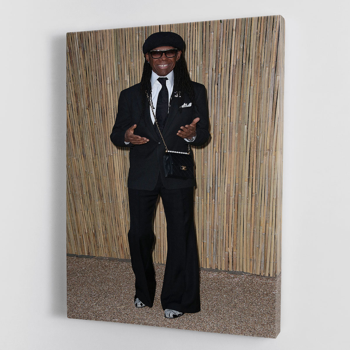 Nile Rodgers canvas print featuring vibrant colors and intricate details, perfect for home or office decor.