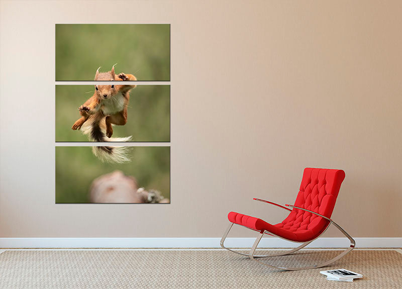 Ninja Dancing 3 Split Panel Canvas Print showcasing vibrant colors and dynamic design, perfect for modern decor.