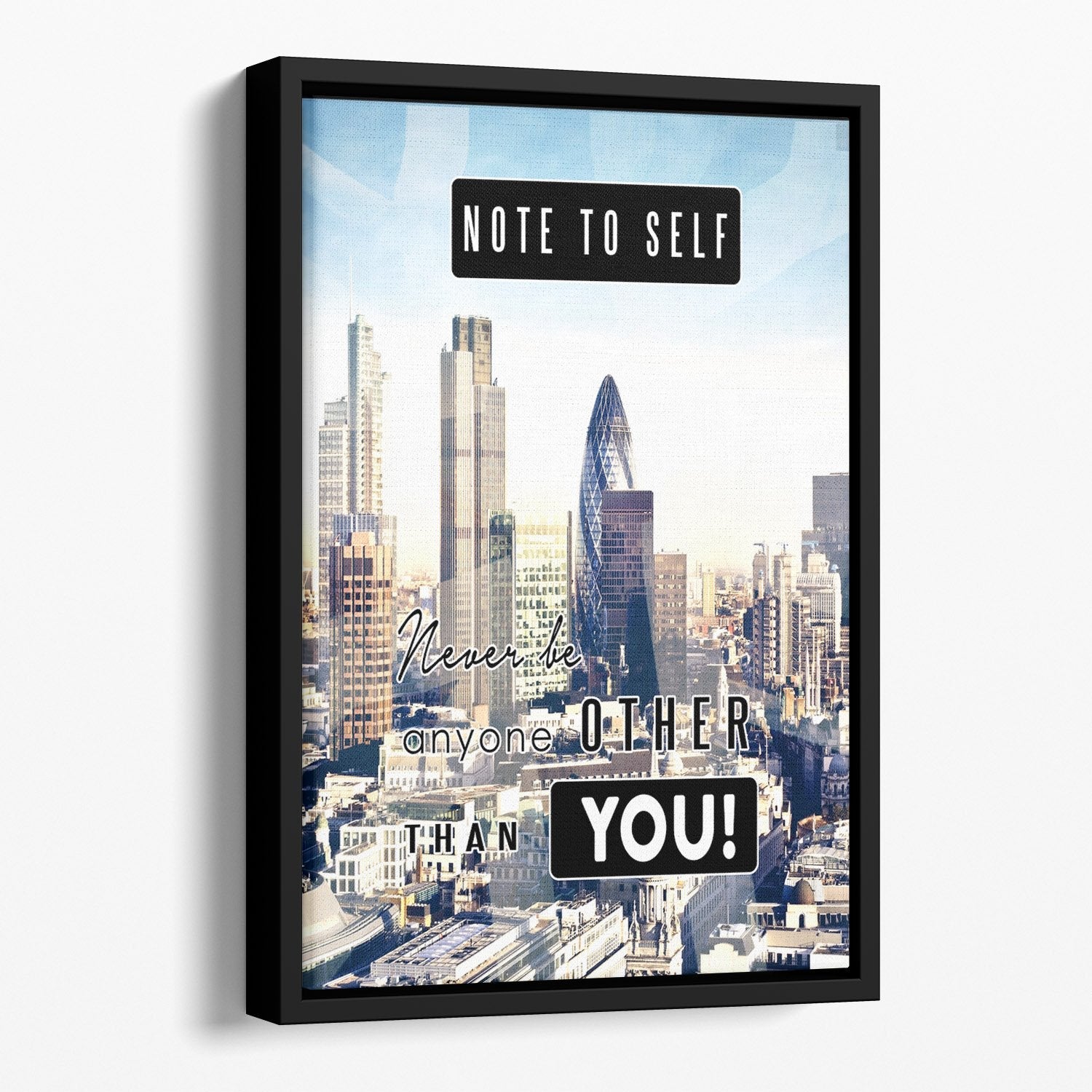 A beautifully designed Note to Self Canvas featuring elegant modern art and motivational quotes, perfect for home or office decor.
