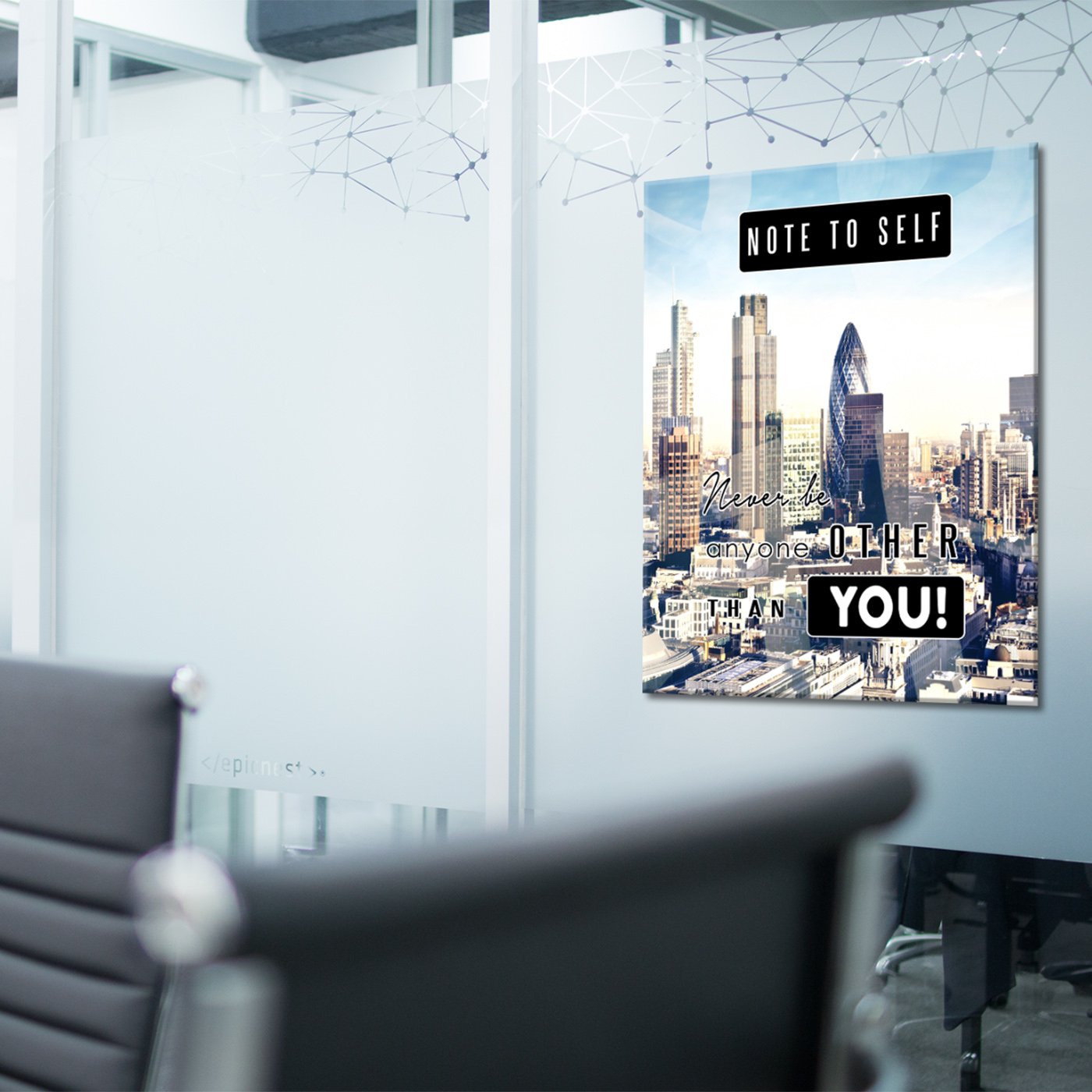 A beautifully designed Note to Self Canvas featuring elegant modern art and motivational quotes, perfect for home or office decor.