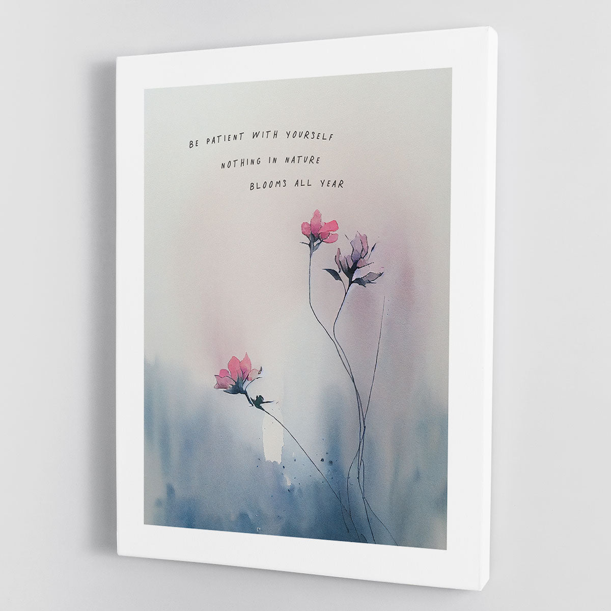 Nothing Blooms All Year Canvas Print featuring abstract floral design, perfect for home or office decor.