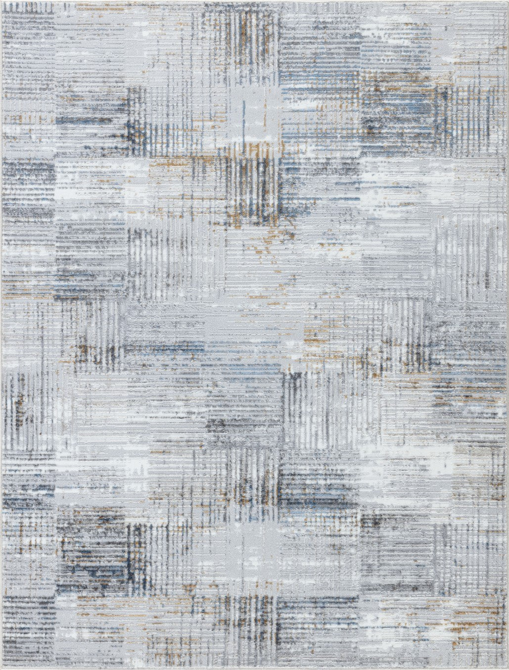 Nova Multi Area Rug in light gray with modern geometric design, measuring 7 ft. 10 in. x 9 ft. 10 in., perfect for contemporary interiors.