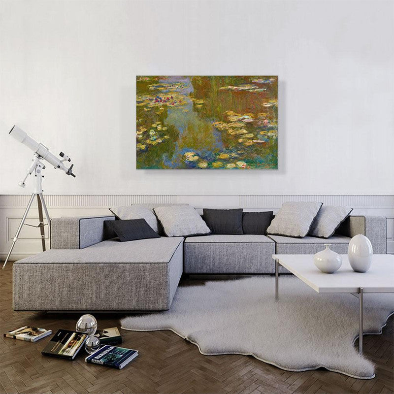 A beautiful canvas print from the Nympheas 1919 collection featuring vibrant colors and intricate details, perfect for home decor.