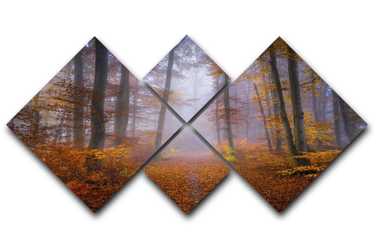 A beautiful 4-square multi panel canvas artwork featuring a harmonious design, perfect for enhancing home or office decor.