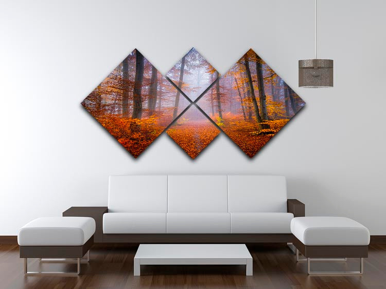 A beautiful 4-square multi panel canvas artwork featuring a harmonious design, perfect for enhancing home or office decor.