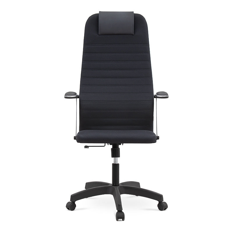 Office Chair MASTER Black with ergonomic design and double Mesh fabric, featuring adjustable height and comfortable headrest.