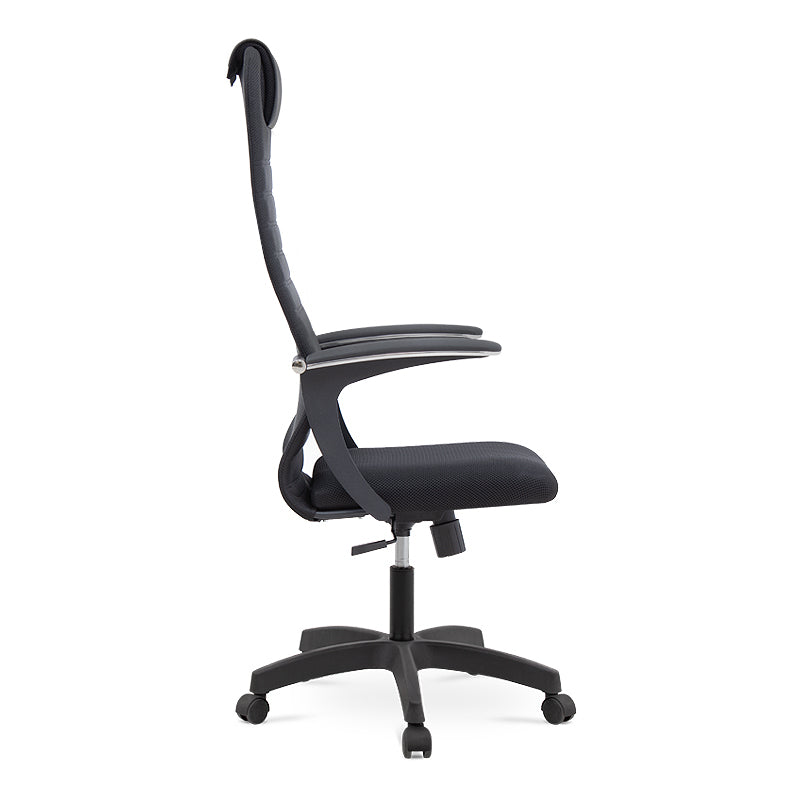 Office Chair MASTER Black with ergonomic design and double Mesh fabric, featuring adjustable height and comfortable headrest.