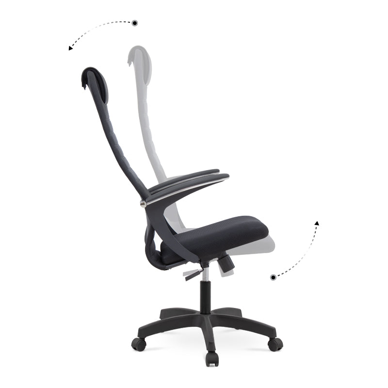 Office Chair MASTER Black with ergonomic design and double Mesh fabric, featuring adjustable height and comfortable headrest.
