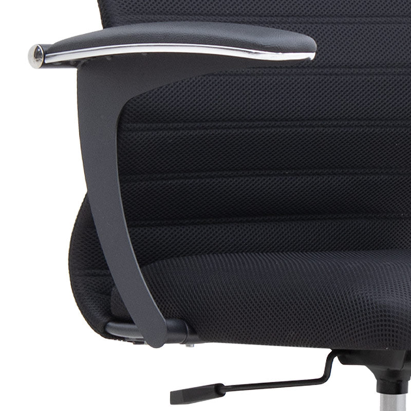 Office Chair MASTER Black with ergonomic design and double Mesh fabric, featuring adjustable height and comfortable headrest.